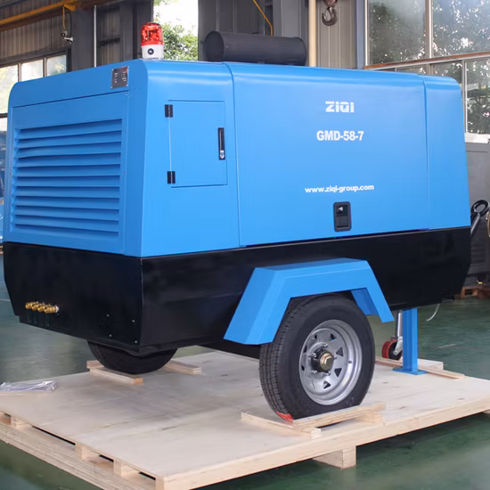 Portable Heavy Duty Screw Air Compressor Driven by Diesel