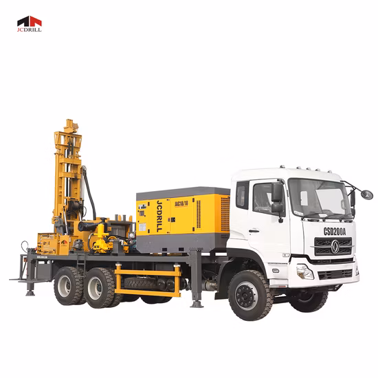 (CSD200A) prix usine 300m de profondeur monté sur camion perceuse de forage équipement de forage de pétrole rotatif plates-formes de forage de puits d'eau
