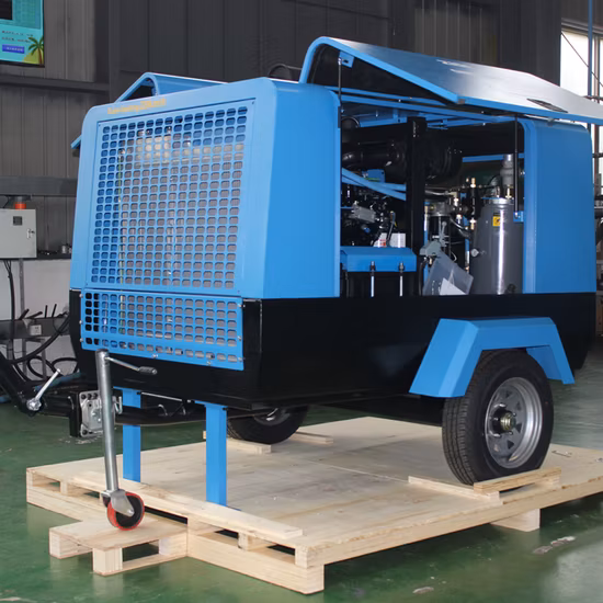 Compresseur d'air à vis robuste et portable entraîné par du diesel