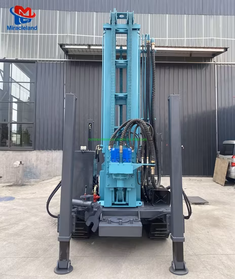 Machine de forage de roche de DTH rotative entièrement hydraulique portative de chenille de 180m/plate-forme de forage de puits d'eau de marteau d'air à vendre