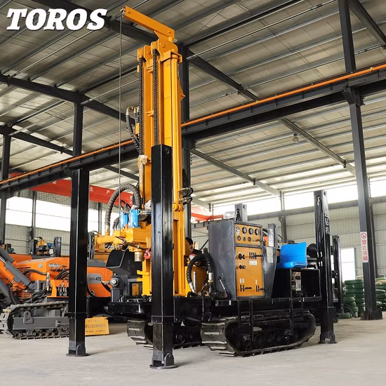 Petite machine de forage d'eau souterraine de 300 m, forage de forage, mini noyau d'exploration, surface minière mobile, pompe à boue géotechnique, plate-forme de forage de puits d'eau à vendre